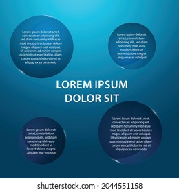 Light Circle with abstract infographic