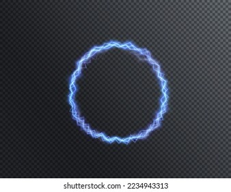 Rayo azul de círculo claro. Anillo de efecto de la luz de fuego. Marco luminoso para Elemento para su diseño, publicidad, postales, invitaciones, salvapantallas, sitios web, juegos.