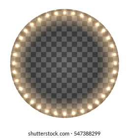 Light Circle Board. Round Lights Frame.