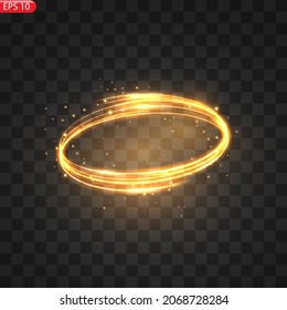 Light circle Effect Element Design on Black Background