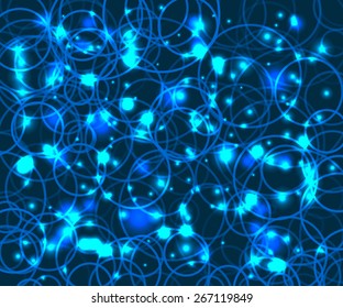 light circle horizontal background. Vector template for your design