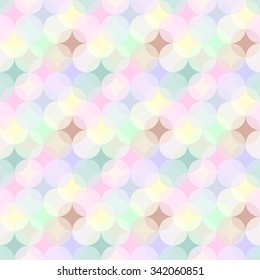Light circle seamless pattern. Vector wallpaper design