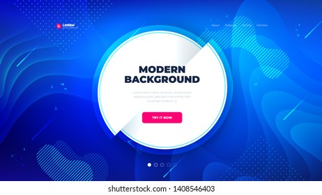 Light circle shape with dark blue Liquid color background design for Landing page site. Eps10 vector. Light circle shape with dark blue Liquid color background design for Landing page site. Eps10 vector.