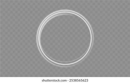 Light circle white swirl. Curved white line light effect. Darkening of the moon. Flash vector semicircle and spark light effect. Podium, radial platform.	