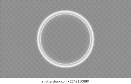 Light circle white swirl. Curved white line light effect. Darkening of the moon. Flash vector semicircle and spark light effect. Podium, radial platform.	