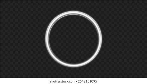 Light circle white swirl. Curved white line light effect. Darkening of the moon. Flash vector semicircle and spark light effect. Podium, radial platform.	