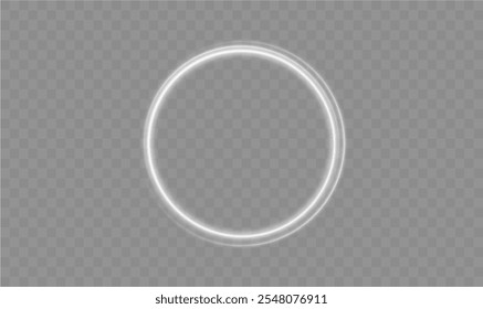 Light circle white swirl. Curved white line light effect. Darkening of the moon. Flash vector semicircle and spark light effect. Podium, radial platform.	