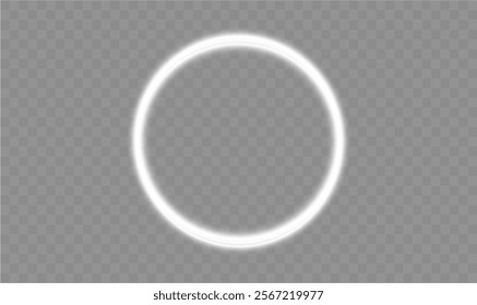 Light circle white swirl. Curved white line light effect. Darkening of the moon. Flash vector semicircle and spark light effect. Podium, radial platform.