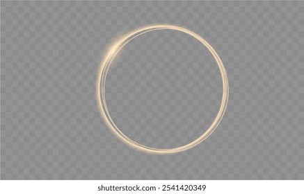 Light circle yellow swirl. Curved white line light effect. Darkening of the moon. Flash vector semicircle and spark light effect. Podium, gold radial platform.	
