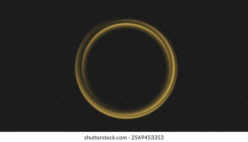 Light circle yellow swirl. Curved white line light effect. Darkening of the moon. Flash vector semicircle and spark light effect. Podium, gold radial platform.	
