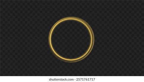 Light circle yellow swirl. Curved white line light effect. Darkening of the moon. Flash vector semicircle and spark light effect. Podium, gold radial platform.	
