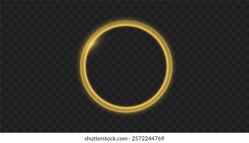 Light circle yellow swirl. Curved white line light effect. Darkening of the moon. Flash vector semicircle and spark light effect. Podium, gold radial platform.	
