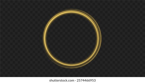 Light circle yellow swirl. Curved white line light effect. Darkening of the moon. Flash vector semicircle and spark light effect. Podium, gold radial platform.	
