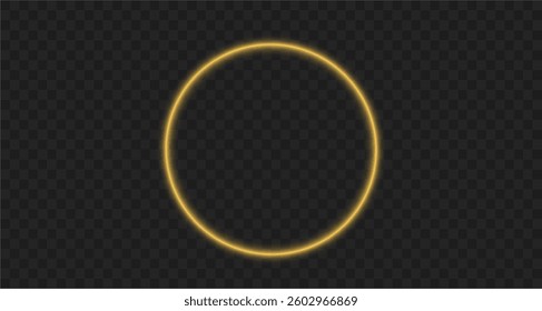 Light circle yellow swirl. Curved white line light effect. Darkening of the moon. Flash vector semicircle and spark light effect. Podium, gold radial platform.