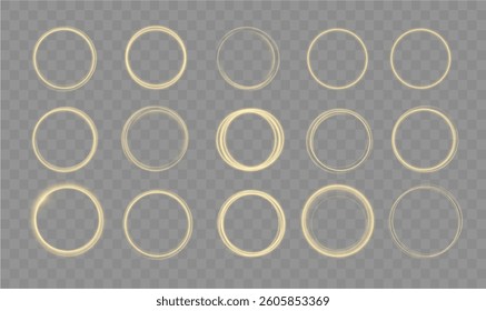 Light circle yellow swirl. Curved white line light effect. Darkening of the moon. Flash vector semicircle and spark light effect. Podium, gold radial platform.