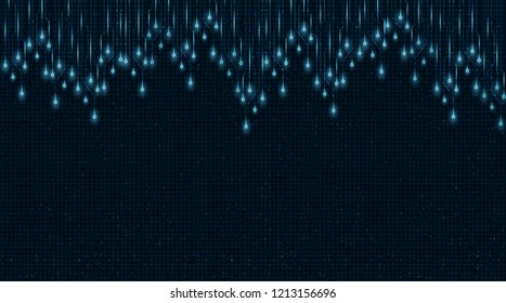 Light Circuit Microchip Technology on Future Background,Hi-tech Digital and Communication Concept design,Free Space For text in put,Vector illustration.