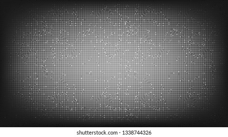 Light Circuit Microchip Technology on Future Gray Background. Hi-tech Digital and Communication Concept design,Free Space For text in put,Vector illustration.