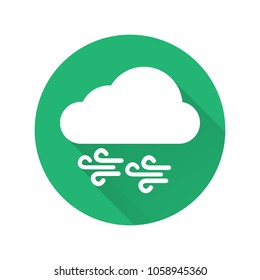 Light clouds with gusty wind icon. Cloudy icon. Cloud icon. Weather forecast icon. Vector illustration