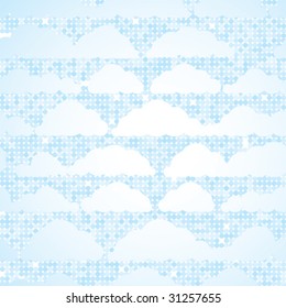 Light cloudy vector seamless pattern