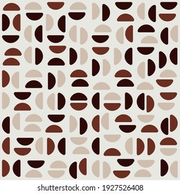 Light Color Background Coffee Pattern. Coffee Beans Vector Pattern. Coffee Half Beans Pattern.