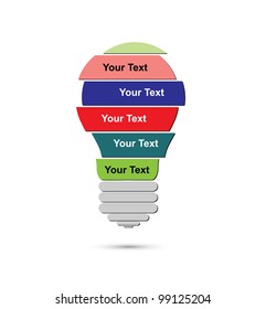 Light color bulb for text vector format