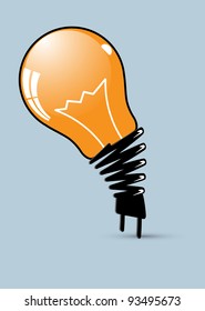 Light color bulbs vector format