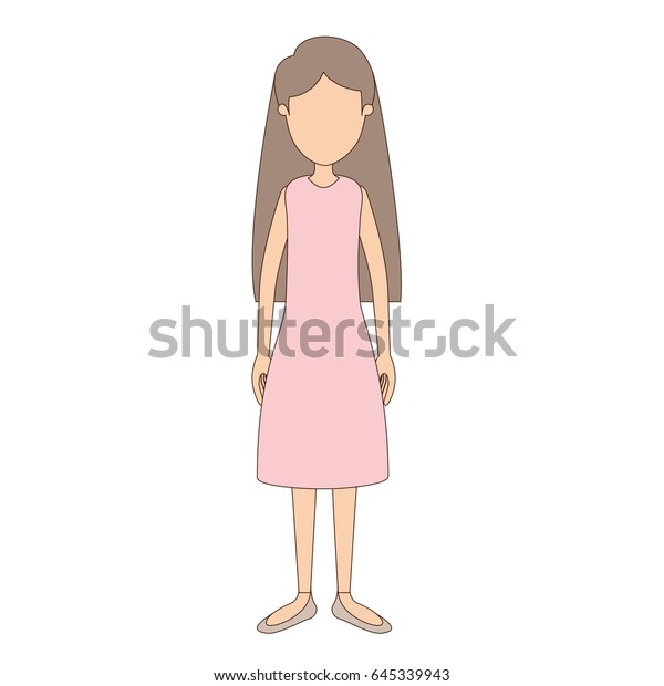 Light Color Caricature Faceless Full Body Stock Vector Royalty Free