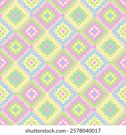 light color carpet. geometric ornament. vector seamless pattern. ethnic repetitive background. patchwork fabric swatch. wrapping paper. continuous print. design element for home decor, textile