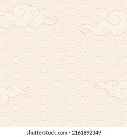 light color chinese background vector with clouds for various events