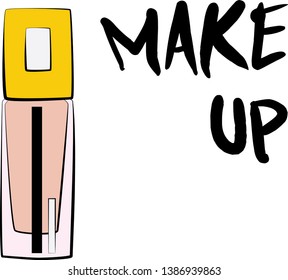 light color concealer make up bottle. makeup color tone set for female - Fashion illustration vector
object isolated on white background
