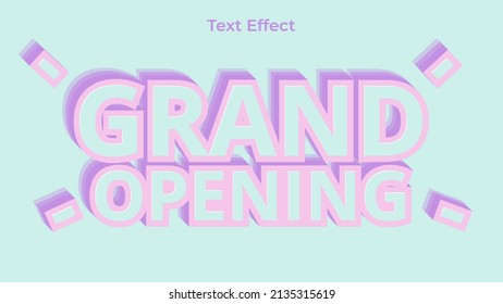 Light Color Grand Opening Text Effect