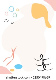 Light color hand drawn lines and shapes vector background