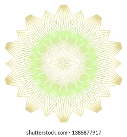 Light color mandala ornamnet. Spring decoration. Vector illustration.