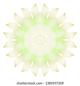 Light color mandala ornamnet. Spring decoration. Vector illustration.
