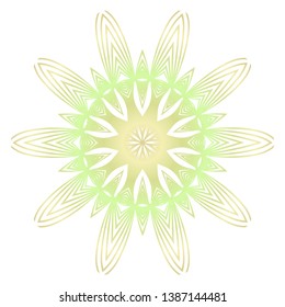 Light color mandala ornamnet. Spring decoration. Vector illustration.