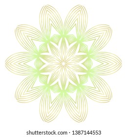 Light color mandala ornamnet. Spring decoration. Vector illustration.