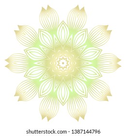 Light color mandala ornamnet. Spring decoration. Vector illustration.