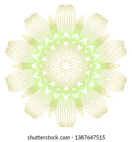 Light color mandala ornamnet. Spring decoration. Vector illustration.