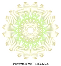 Light color mandala ornamnet. Spring decoration. Vector illustration.