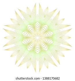 Light color mandala ornamnet. Spring decoration. Vector illustration.