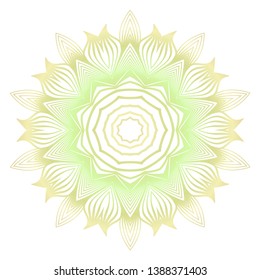 Light color mandala ornamnet. Spring decoration. Vector illustration.