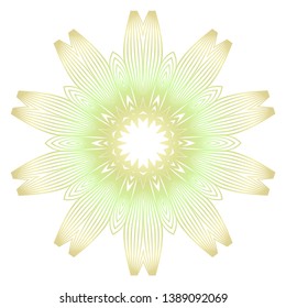 Light color mandala ornamnet. Spring decoration. Vector illustration.