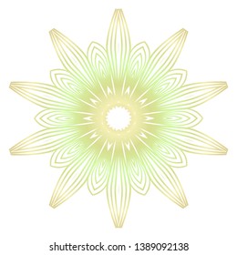 Light color mandala ornamnet. Spring decoration. Vector illustration.
