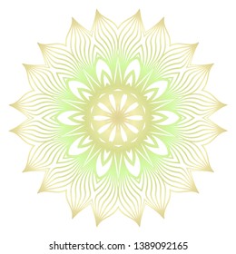 Light color mandala ornamnet. Spring decoration. Vector illustration.