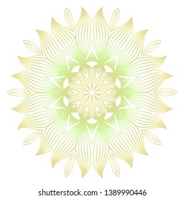 Light color mandala ornamnet. Spring decoration. Vector illustration.