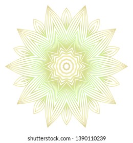 Light color mandala ornamnet. Spring decoration. Vector illustration.