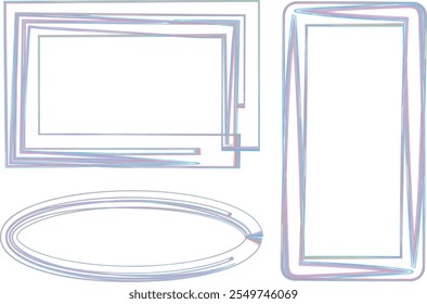 light colored creative abstract different frames set vector