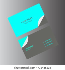 light colored and simple business card