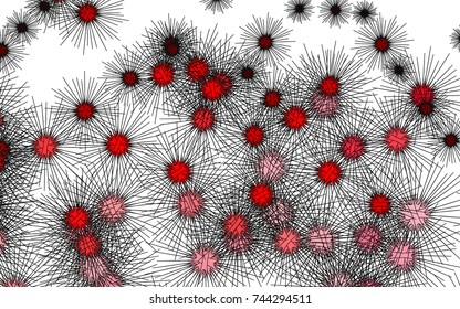 Light colored vector background with sea urchins. Decorative design in natural style with sea urchins. The template can be used in natural magazines.