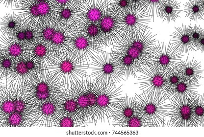 Light colored vector background with sea urchins. Modern geometrical abstract illustration with sea urchins. Abstract nature design for your business advert.